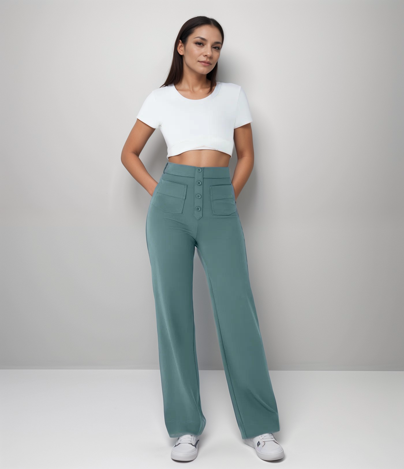 Clara | Pantalon Confort Taille Haute | 1+1 OFFERT - Twinsy