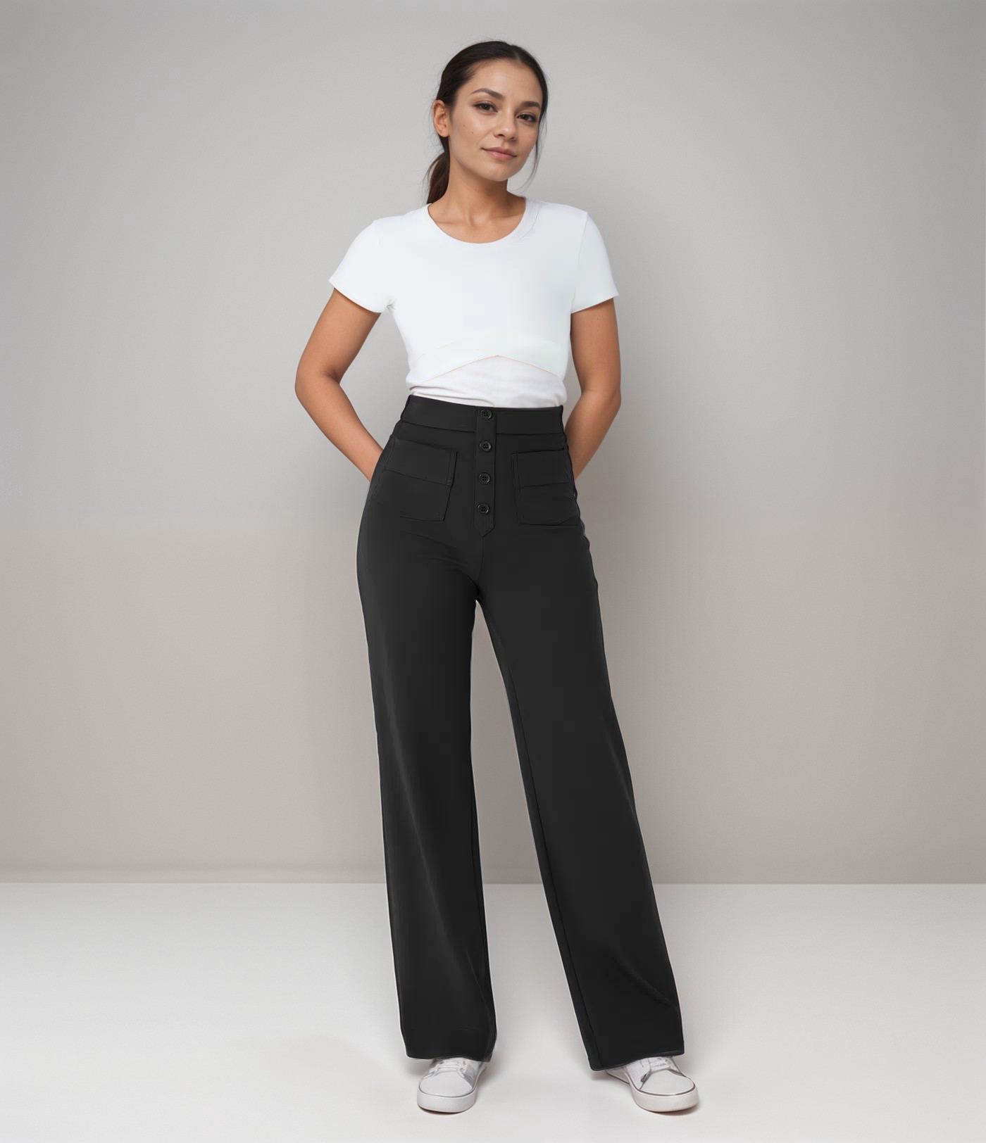 Clara | Pantalon Confort Taille Haute | 1+1 OFFERT - Twinsy