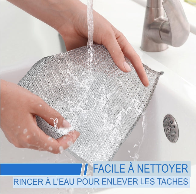 🧼 Éclat Argenté – Les Chiffonnettes Révolutionnaires ré-utilisables pour une Cuisine Impeccable 🧽 - Twinsy
