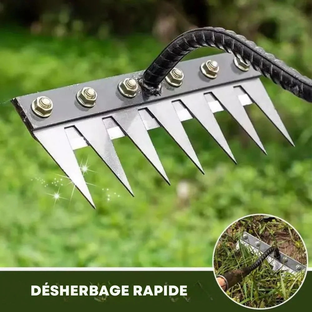 🌿 Râteau Désherbant Pro™ – Le Désherbage Efficace, Sans Effort Disponible en version 3, 4 ou 5 dents – pour tous les types de terrains. - Twinsy