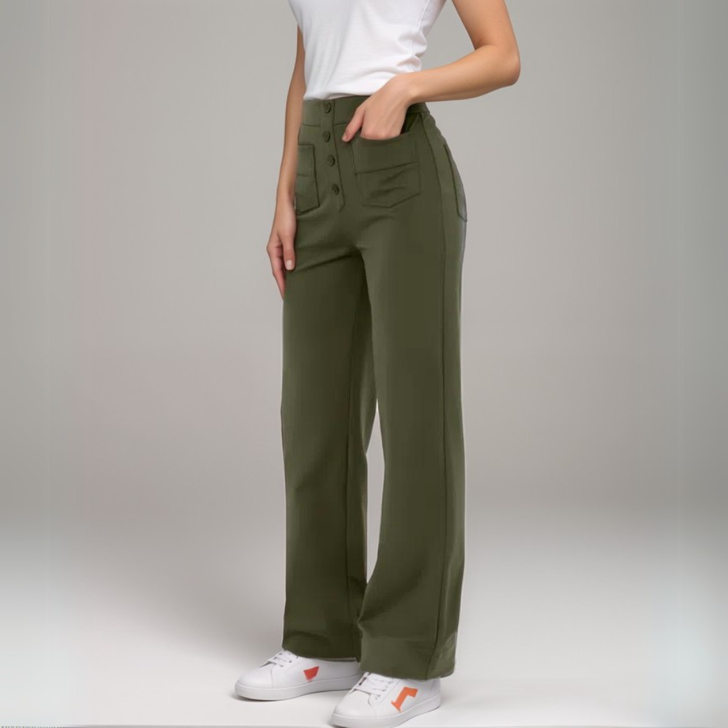 Clara | Pantalon Confort Taille Haute | 1+1 OFFERT - Twinsy