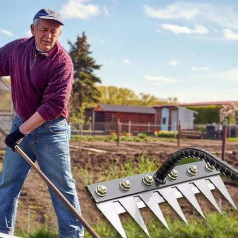 🌿 Râteau Désherbant Pro™ – Le Désherbage Efficace, Sans Effort Disponible en version 3, 4 ou 5 dents – pour tous les types de terrains. - Twinsy
