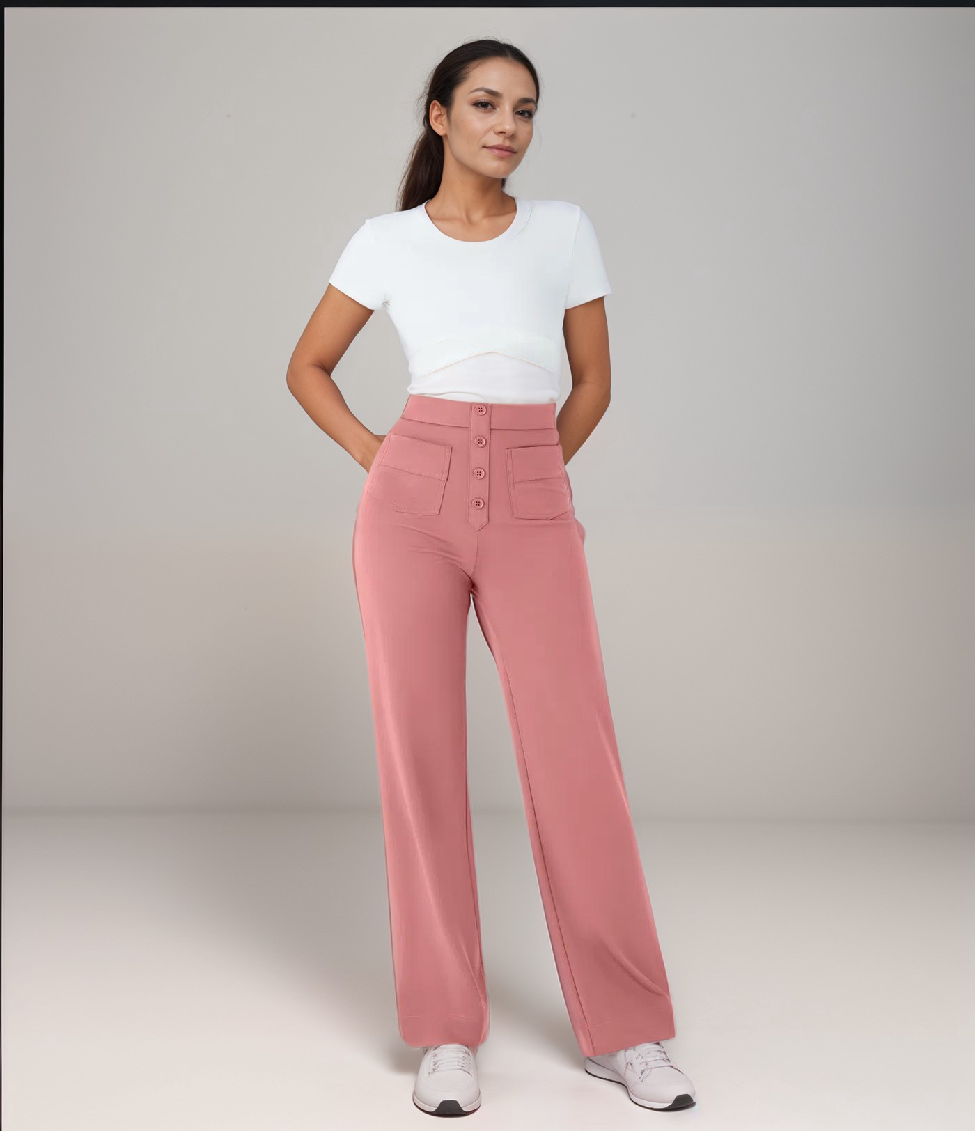 Clara | Pantalon Confort Taille Haute | 1+1 OFFERT - Twinsy