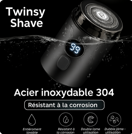 ✨ Mini-Rasoir Électrique Portable – Compact - 6h d'autonomie-Etanche - Twinsy