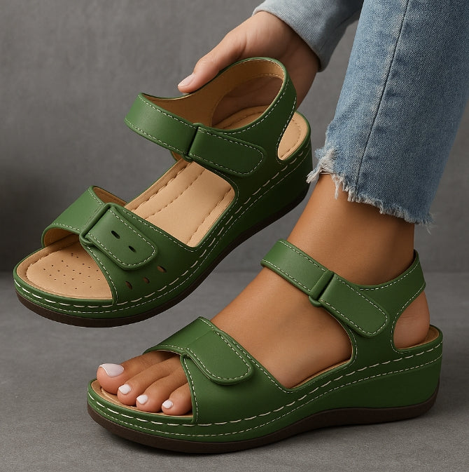Elia – Sandales compensées – Maintien et confort pour vos pieds – Design orthopédique premium 2025 - Twinsy