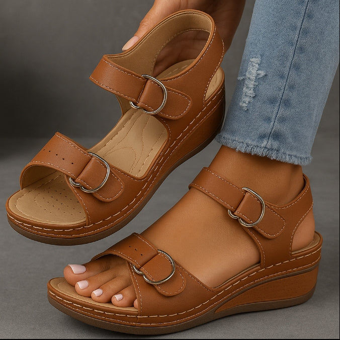 Elia – Sandales compensées – Maintien et confort pour vos pieds – Design orthopédique premium 2025 - Twinsy