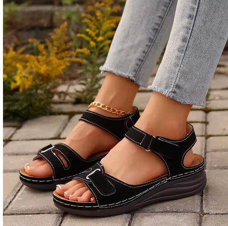 Elia – Sandales compensées – Maintien et confort pour vos pieds – Design orthopédique premium 2025 - Twinsy