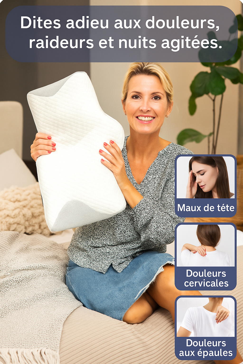 💤 Nuity™ – Oreiller Cervical Ergonomique - Twinsy