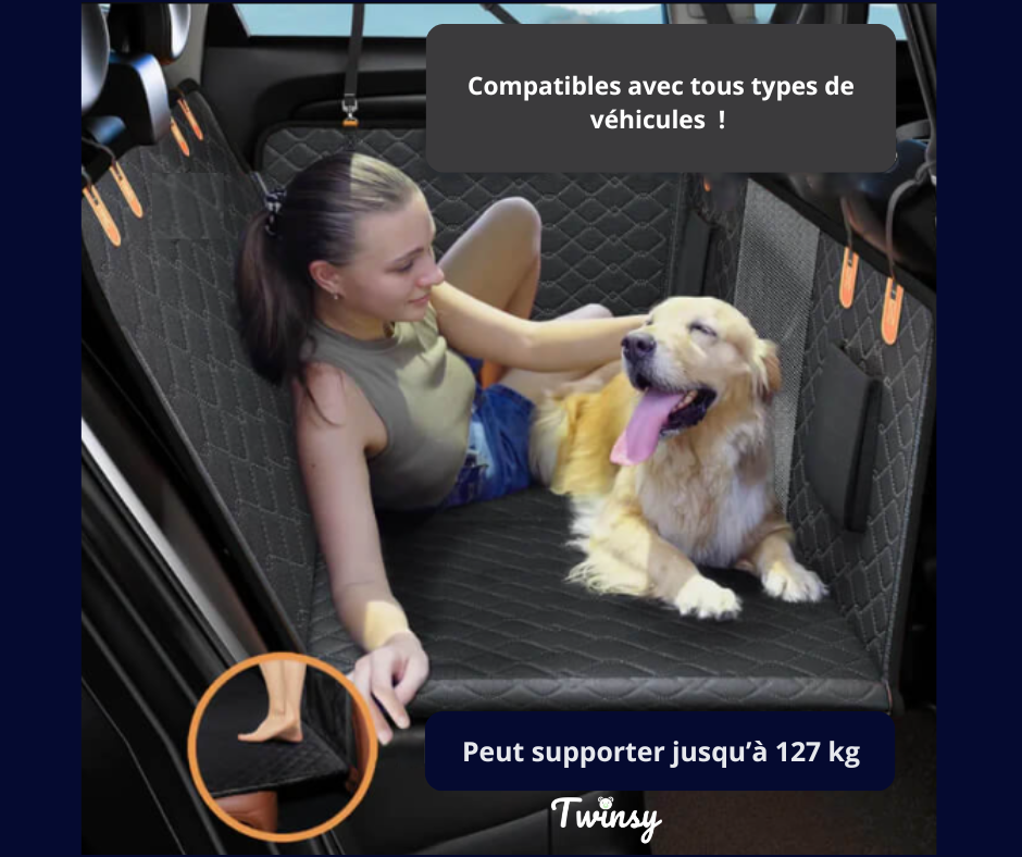 Protection Siège Auto pour Chien à fond dur - Offrez Confort et Sécurité à Votre Compagnon