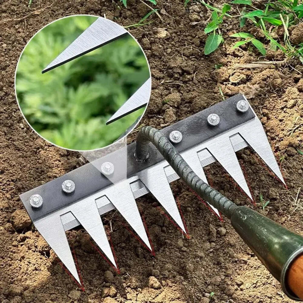 🌿 Râteau Désherbant Pro™ – Le Désherbage Efficace, Sans Effort Disponible en version 3, 4 ou 5 dents – pour tous les types de terrains. - Twinsy