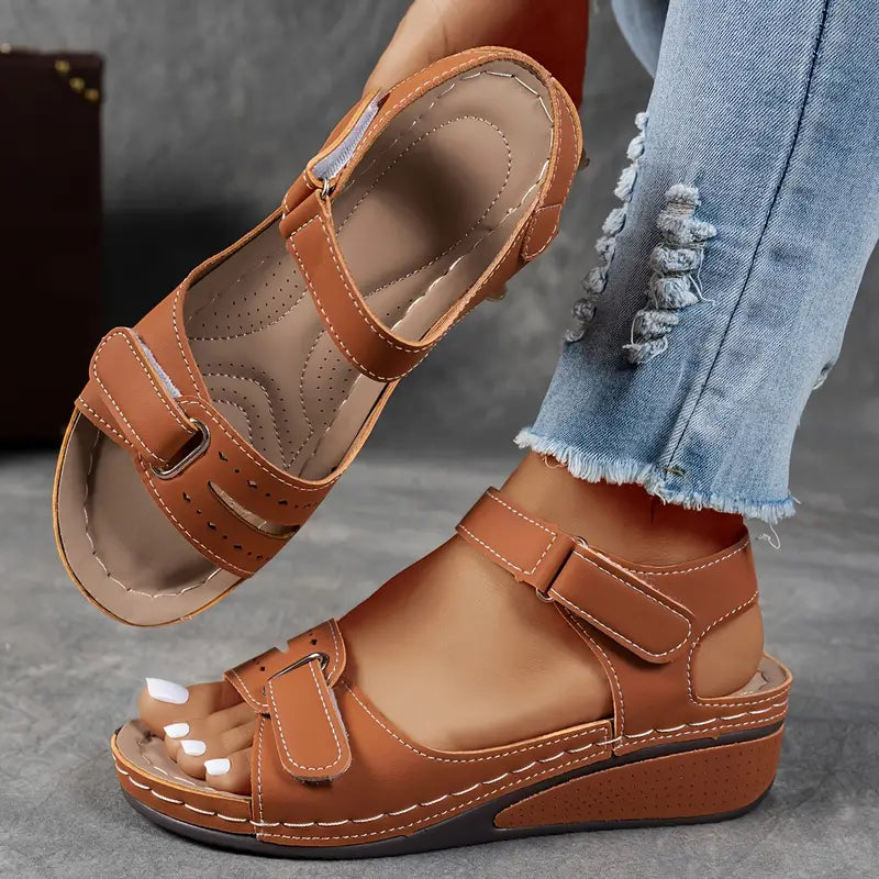 Elia – Sandales compensées – Maintien et confort pour vos pieds – Design orthopédique premium 2025 - Twinsy