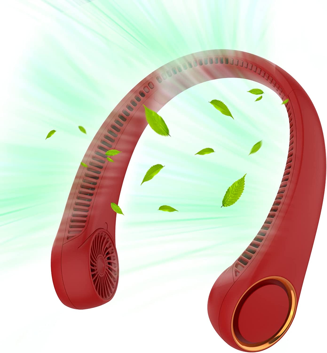 Portable Neck Fan, Hands Free Bladeless Fan, 360° Cooling Personal Fan,Wearable Quiet Fan for Outdoor Indoor, Birthday Gifts for Men Women Mom Dad, 4000Mah Battery USB Rechargeable, 3-Speeds(Black)