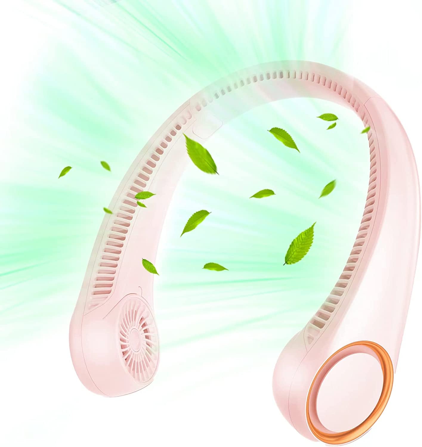 Portable Neck Fan, Hands Free Bladeless Fan, 360° Cooling Personal Fan,Wearable Quiet Fan for Outdoor Indoor, Birthday Gifts for Men Women Mom Dad, 4000Mah Battery USB Rechargeable, 3-Speeds(Black)